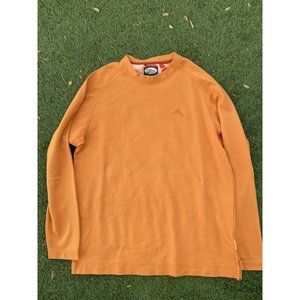 Tommy Bahama Men's Medium Super Soft Pima Cotton Long-Sleeve Shirt Orange
